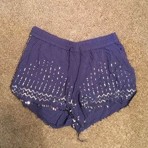 Victoria’s Secret Blue Boho Sequined Shorts